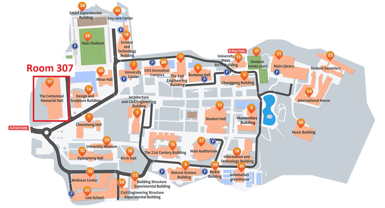 Campus guide map image of university of seoul